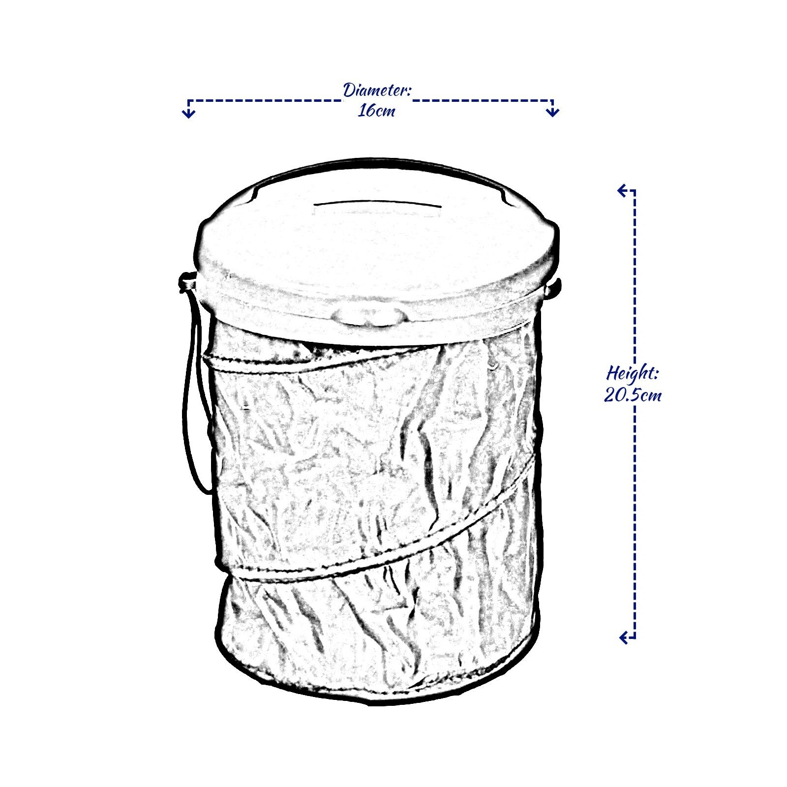 Car Bin Trash Can Foldable Litter Can Garbage Storage Travel with Lid Portable