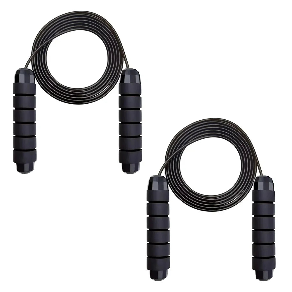 With Ball Bearings Adjustable Tangle-Free Speed Wire Jump Rope Workout with Foam Handles for Fitness Home Workouts and Slim Body