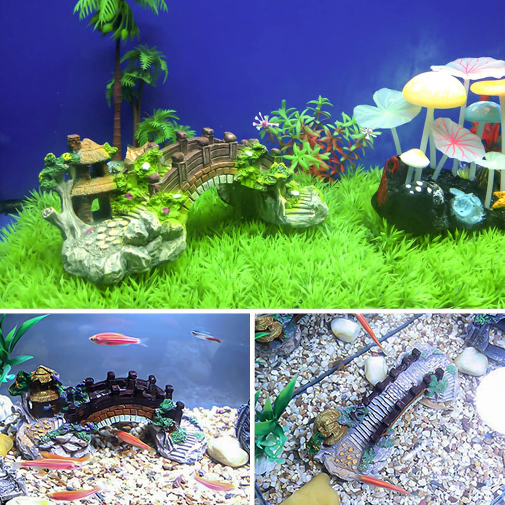 Fish Tank Decorations Accessories Pet Supplies Fish Aquatic Pets Aquariums Accessorie Aquarium Décor Ornaments Artificial Bridge Model