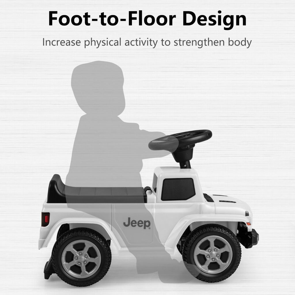 Licensed Jeep Ride on Push Car with Steering Wheel and Engine Sound for Ages 18-36 Months