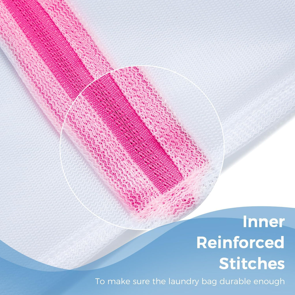 Mesh Laundry Bags, Washing Machine Wash Bags, Reusable and Durable Mesh Wash Bags for Delicate Blouse, Hosiery, Underwear, Bra, Lingerie and Baby Clothes, Great for Travel Storage Organization