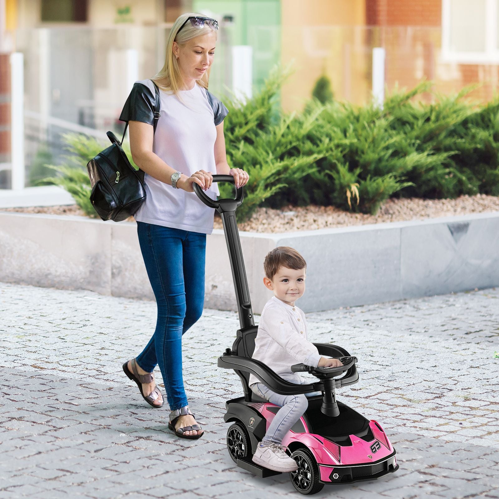 Kids Licensed Lamborghini Ride on Car with Push Handle