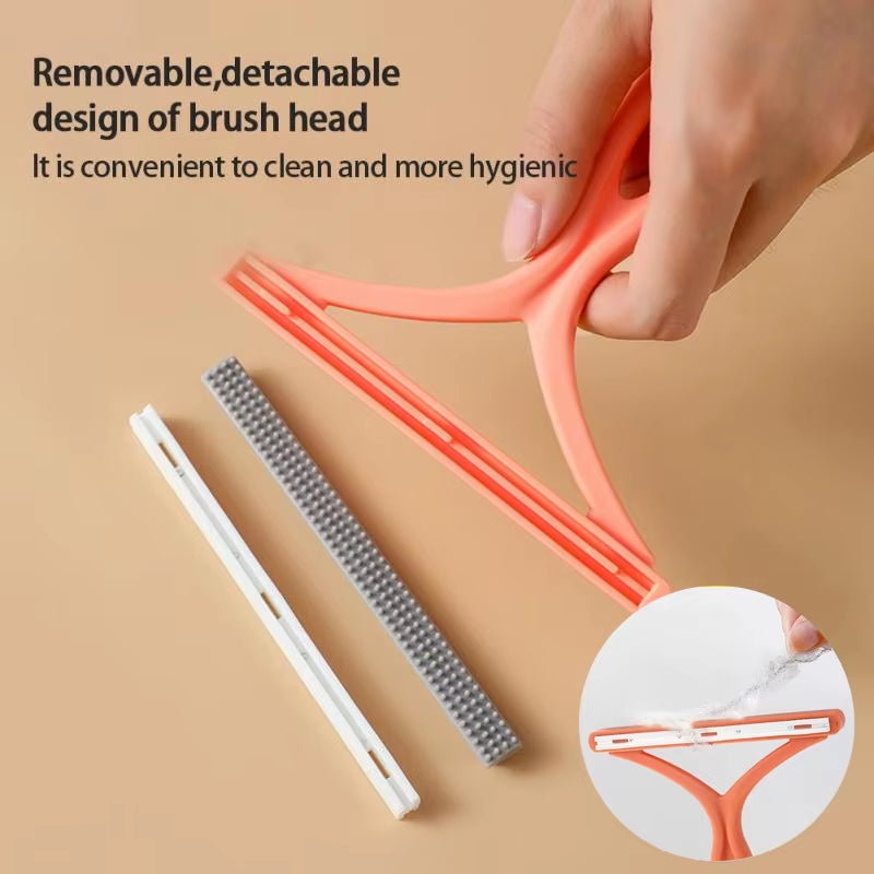 1Pc 2In1 Double Sided Pet Hair Remover Lint Remover Clean Tool Shaver Sweater Cleaner Fabric Shaver Scraper for Clothes Carpet