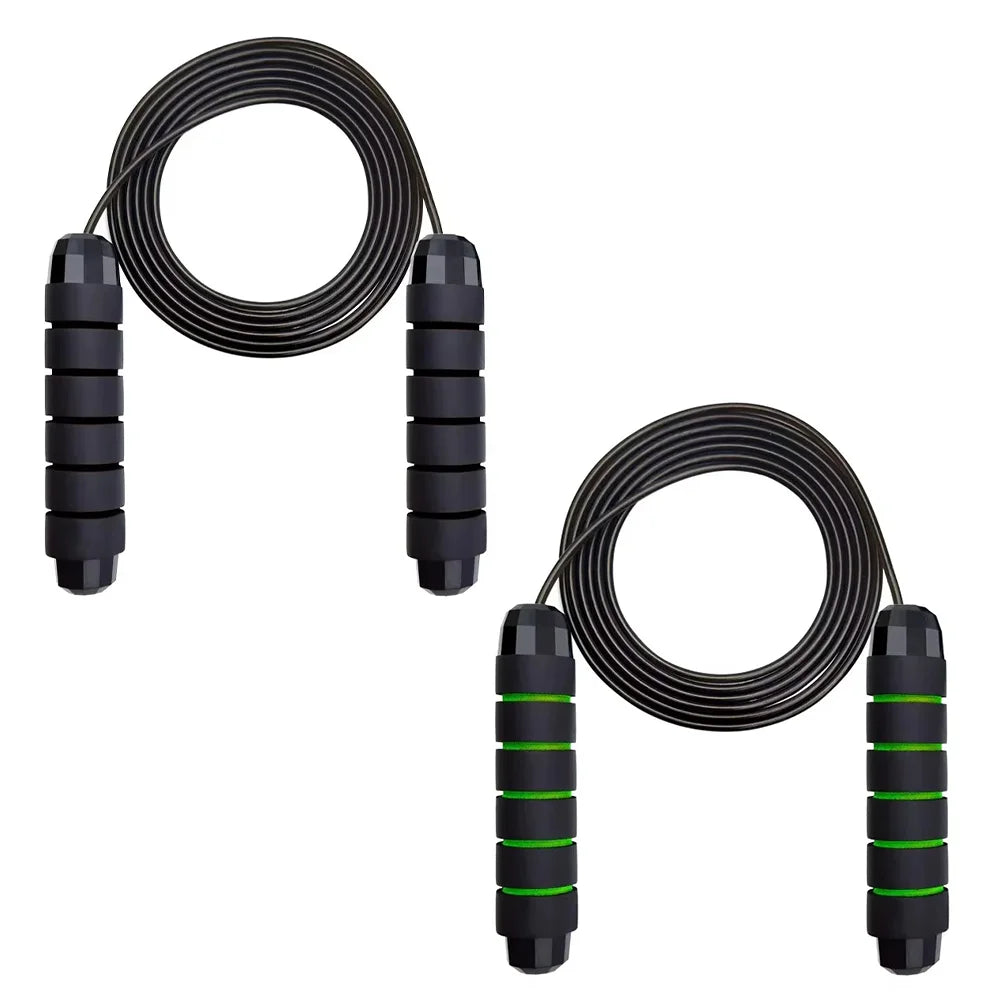With Ball Bearings Adjustable Tangle-Free Speed Wire Jump Rope Workout with Foam Handles for Fitness Home Workouts and Slim Body