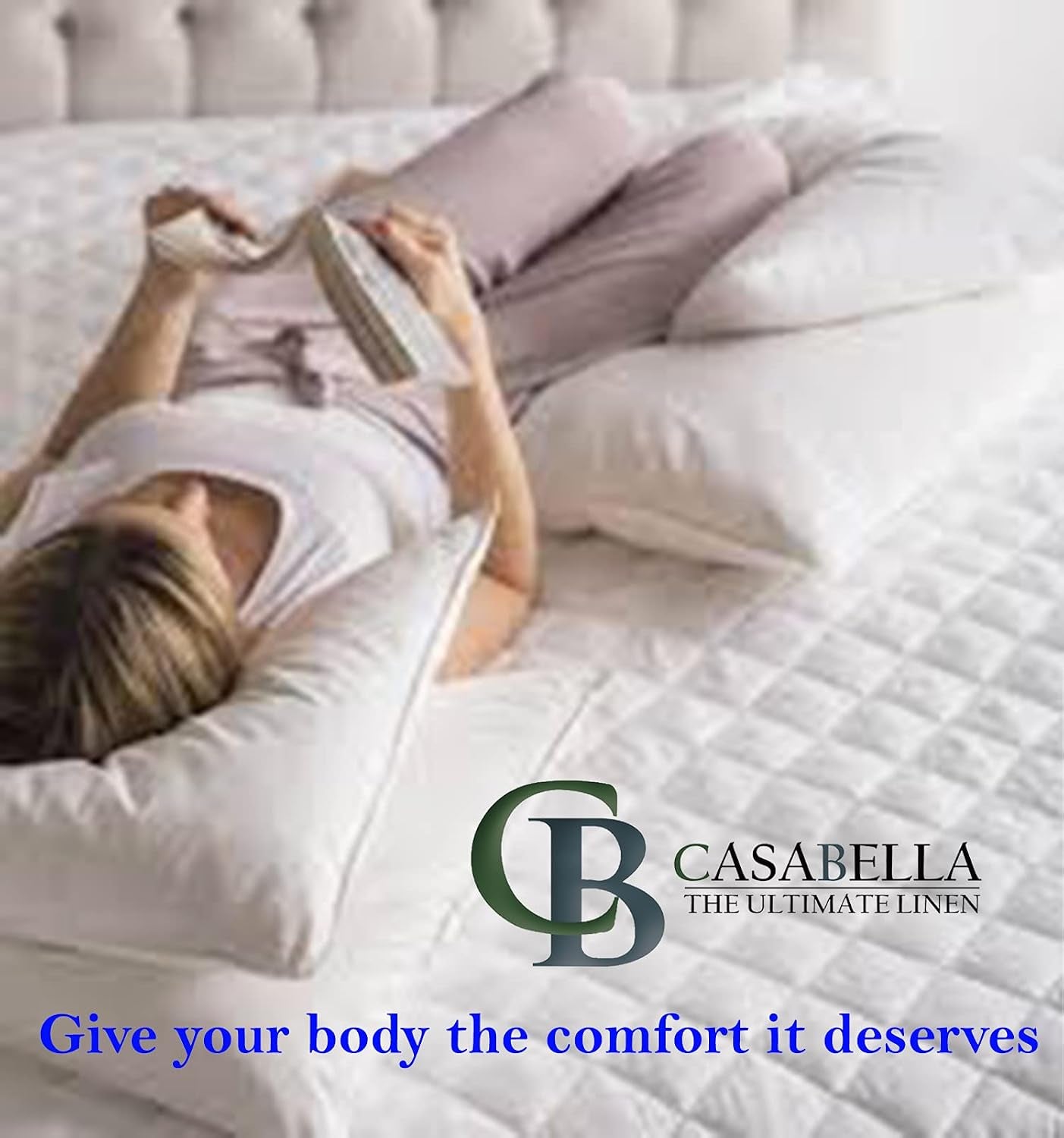 Casabella Extra Deep Quilted Matress Protector 12" Fitted Bed Cover Polycotton Mattress Protectors (Bunk Bed, Quilt)