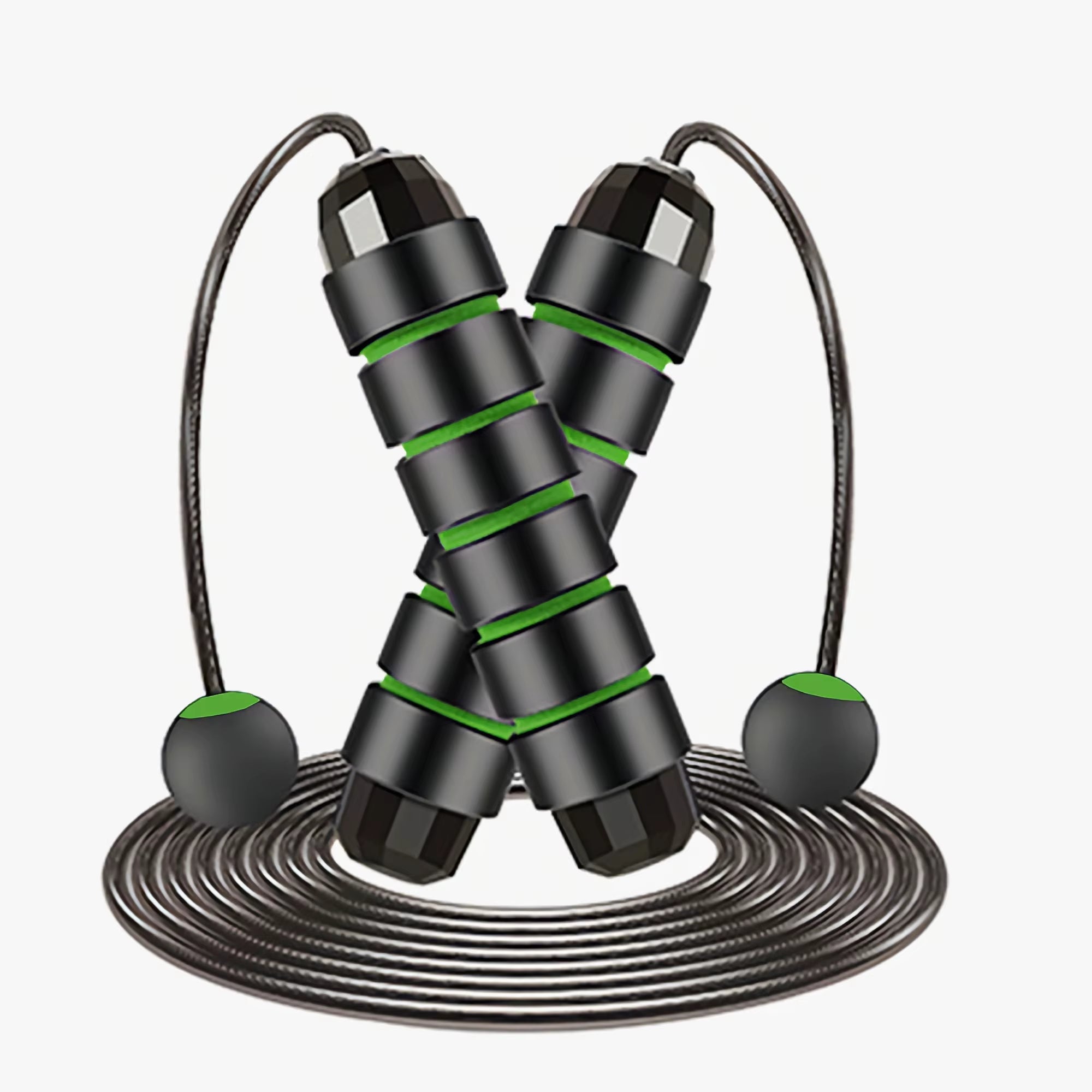 With Ball Bearings Adjustable Tangle-Free Speed Wire Jump Rope Workout with Foam Handles for Fitness Home Workouts and Slim Body
