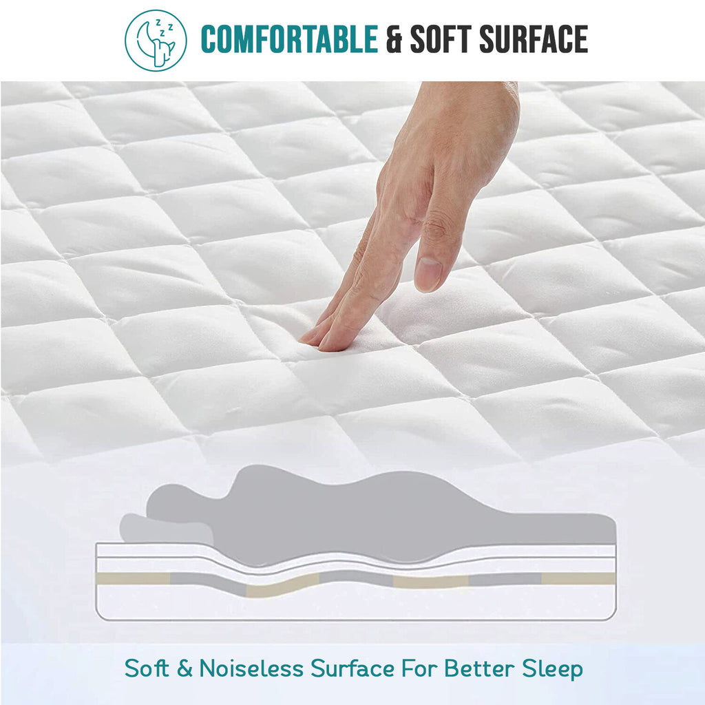 EXTRA DEEP QUILTED MATRESS MATTRESS PROTECTOR FITTED BED COVER ALL SIZES