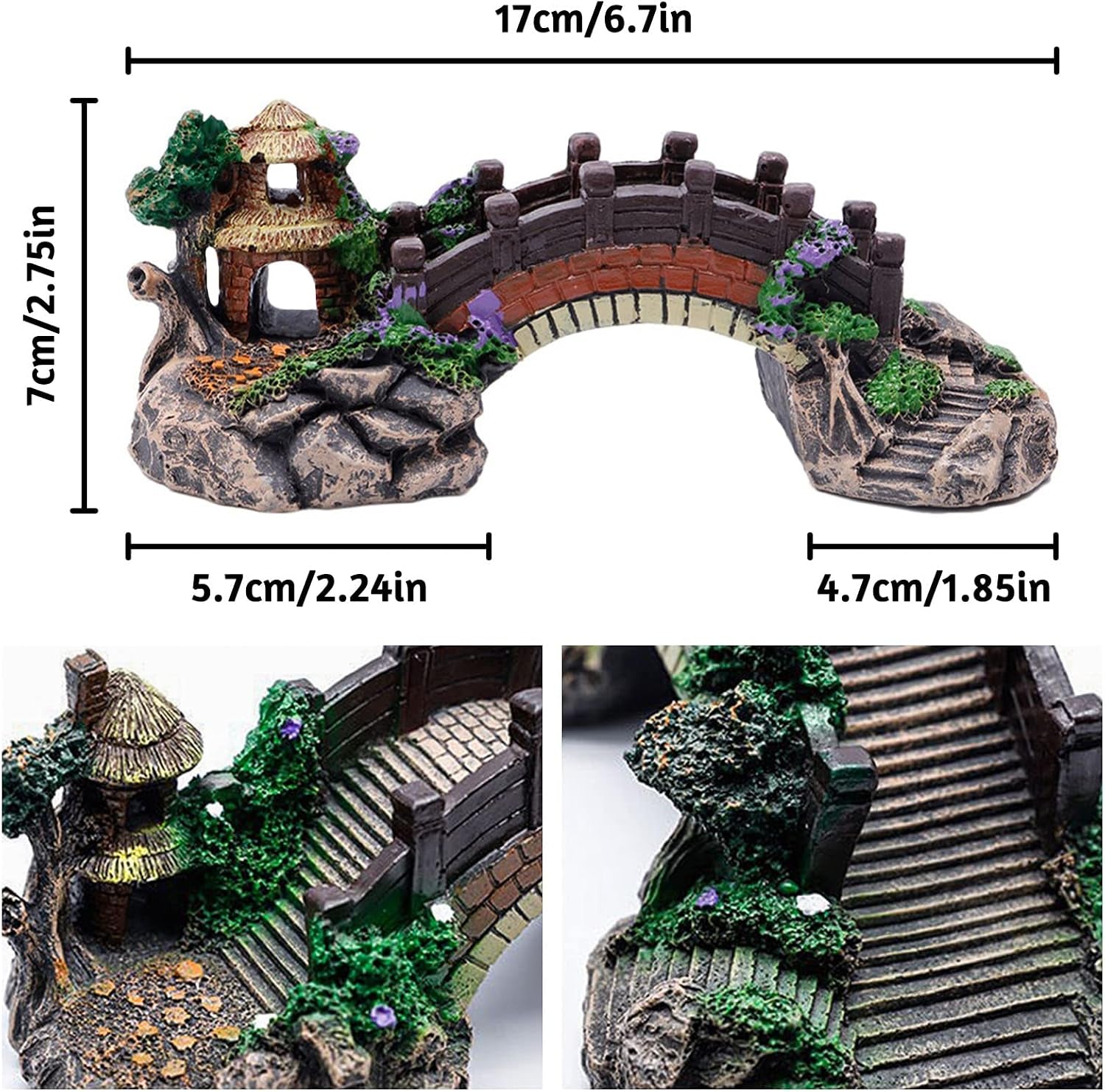 Fish Tank Decorations Accessories Pet Supplies Fish Aquatic Pets Aquariums Accessorie Aquarium Décor Ornaments Artificial Bridge Model