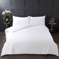 OHS Pure 100% Cotton Duvet Cover and Pillowcase Bedding Set Grey White Black