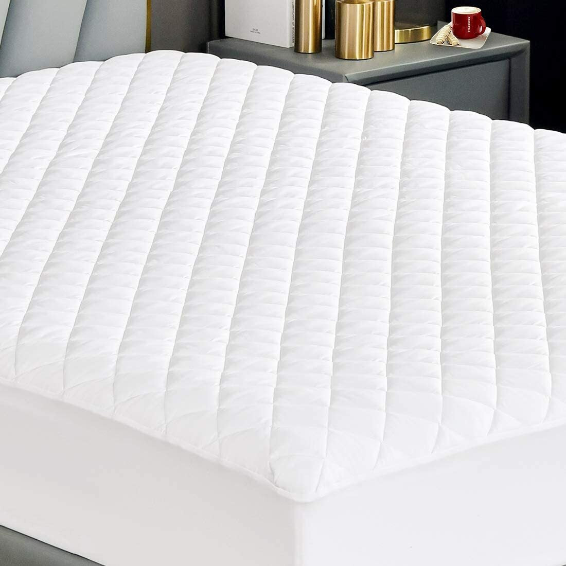EXTRA DEEP QUILTED MATRESS MATTRESS PROTECTOR FITTED BED COVER ALL SIZES