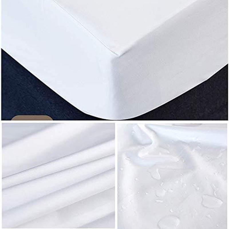 Waterproof Single Mattress Protector Single Bed Fitted Bed Mattress Cover for Bed Wetting Soft Washable Breathable Fitted Bed Sheet 30Cm Deep 90X200Cm