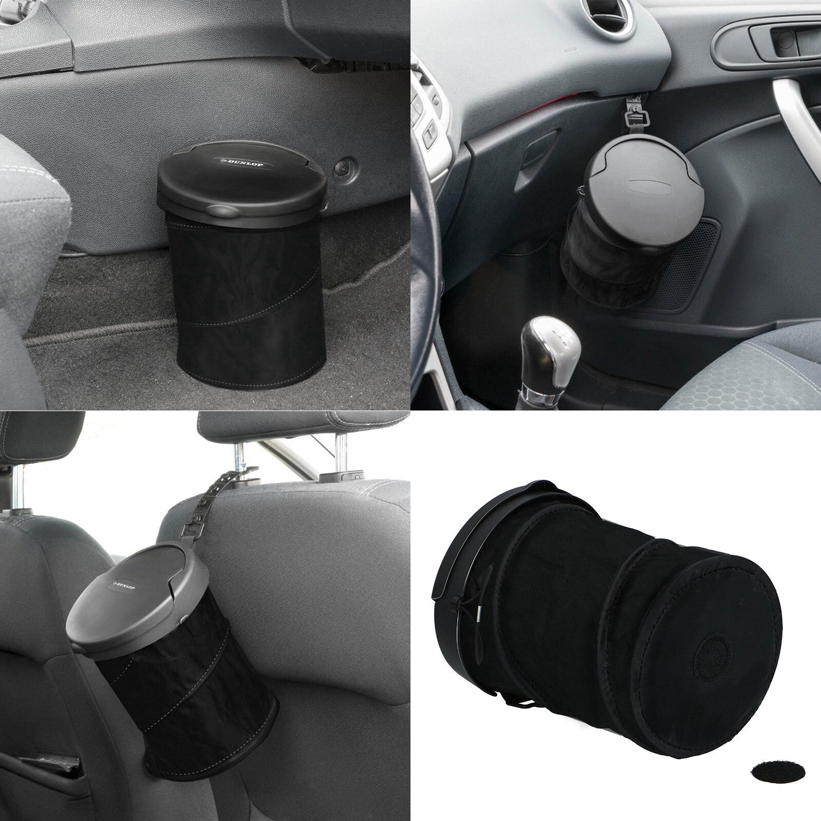 Car Bin Trash Can Foldable Litter Can Garbage Storage Travel with Lid Portable