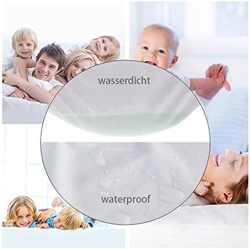 Waterproof Single Mattress Protector Single Bed Fitted Bed Mattress Cover for Bed Wetting Soft Washable Breathable Fitted Bed Sheet 30Cm Deep 90X200Cm