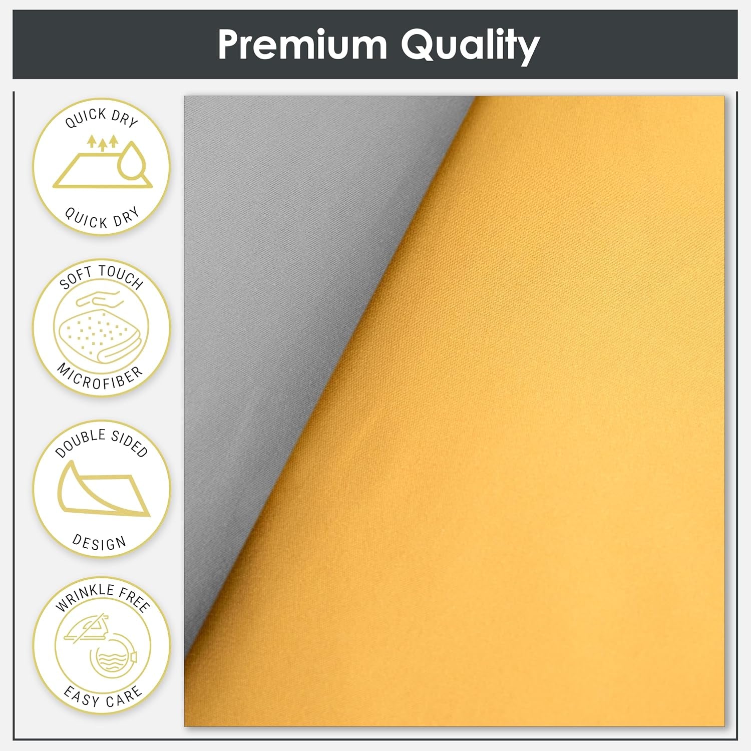 Lyla Reversible Duvet Set in Ochre/Grey - Double