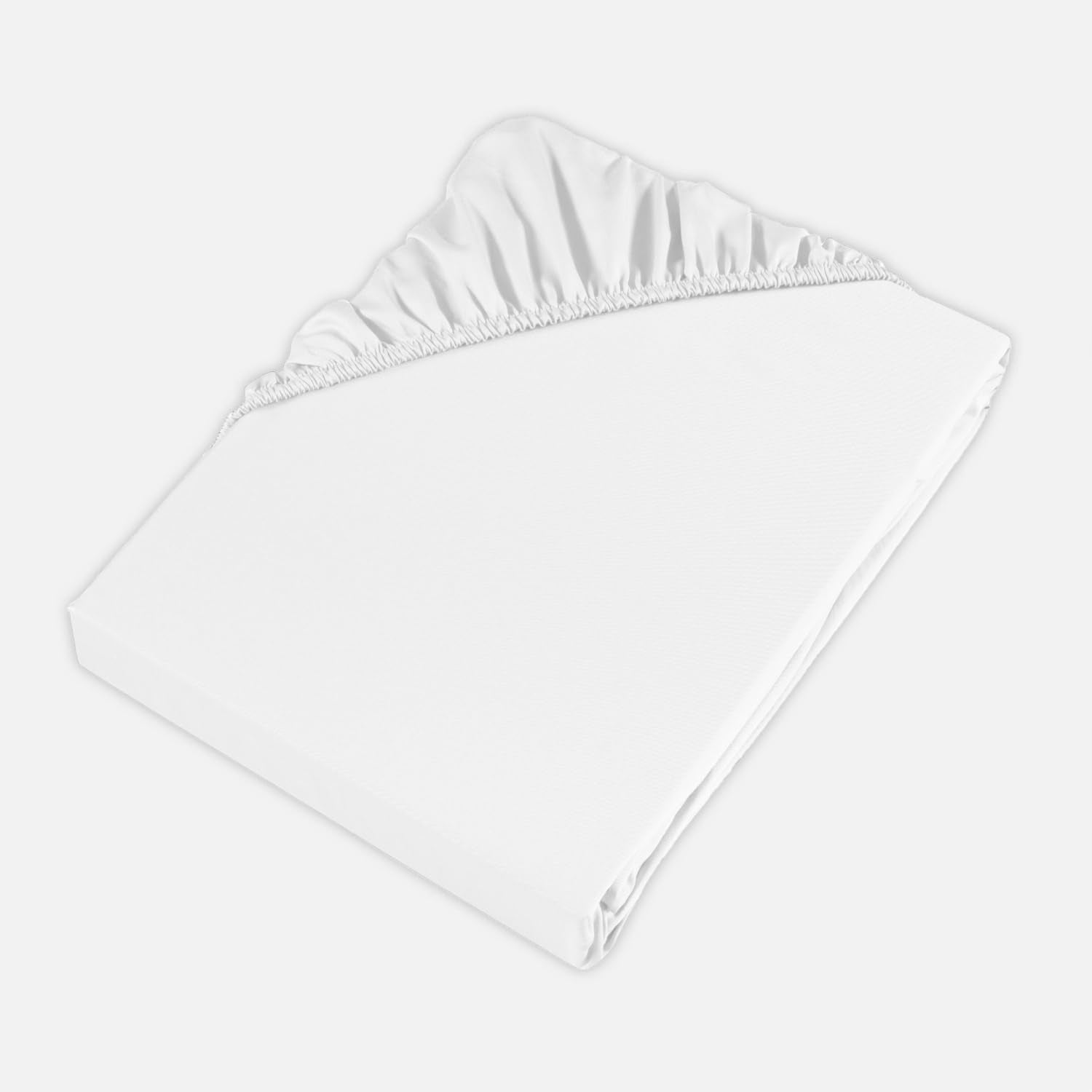 Double Fitted Sheet - 25 Cm Deep Hotel Quality (White) Bed Sheets - Soft & Breathable Fitted Bed Sheets Double - Anti-Wrinkle Easy Care Fitted Sheets