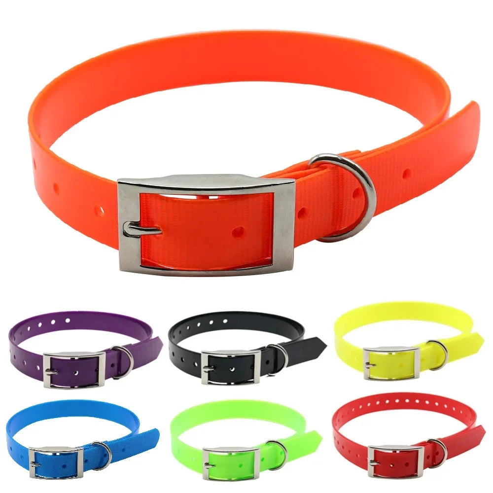 Janpet Fashion TPU Dog Pet Collars High Quality Waterproof Deodorant Resistant Dirt Easy Clean Collars 10 Colors Pet Products