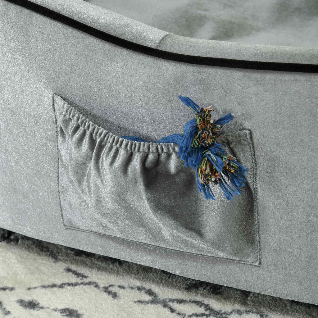 Dog Sofa Pet Chair, Kitten Couch W/ Soft Cushion, Storage Pocket