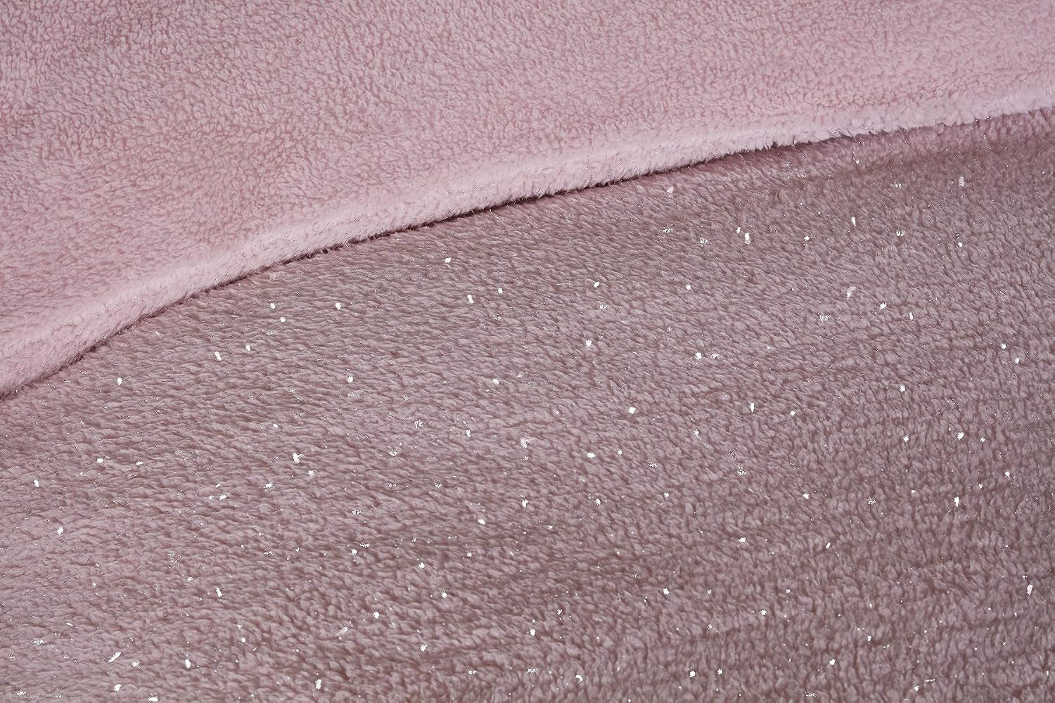 Sparkle Teddy Fleece Thermal Warm Cosy Super Soft Duvet Cover Quilt Bedding Set with Pillow Cases - Super King (220Cm X 260Cm) - Blush Pink