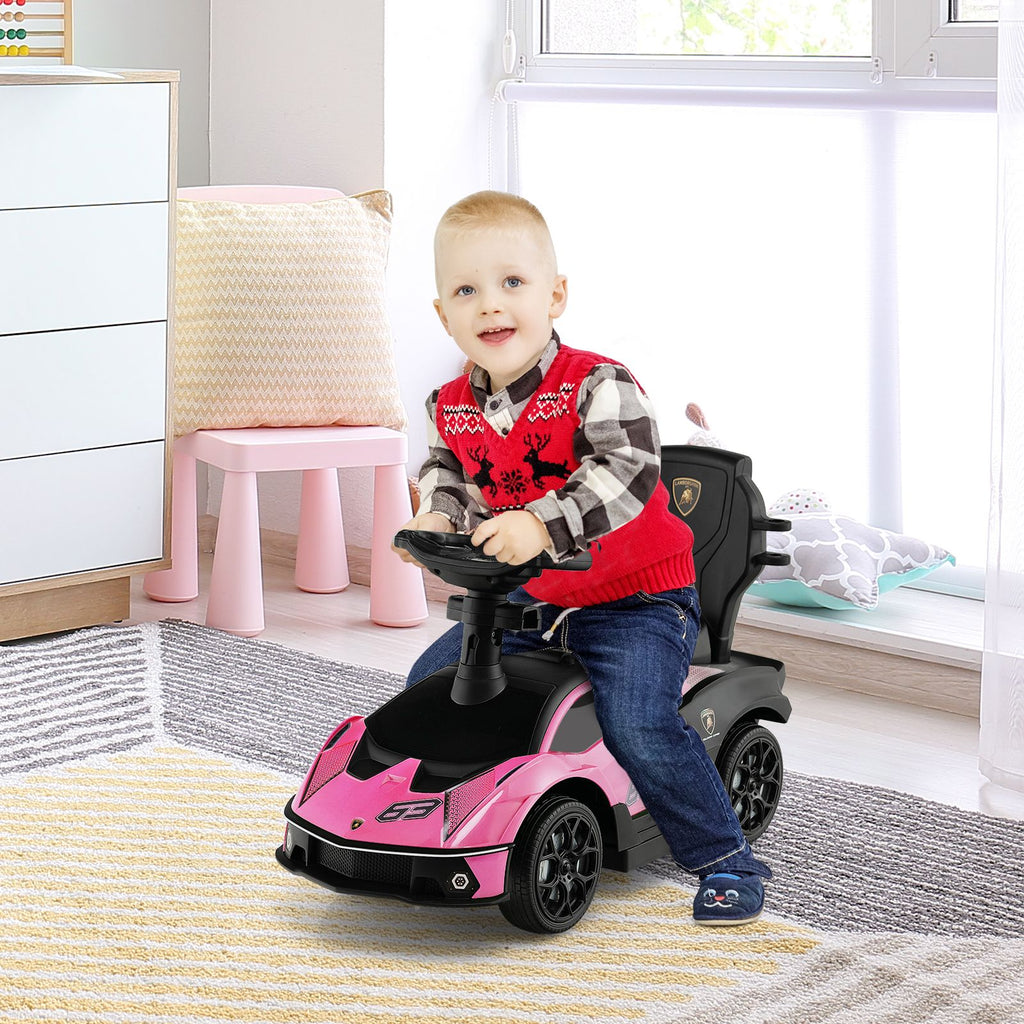 Kids Licensed Lamborghini Ride on Car with Push Handle