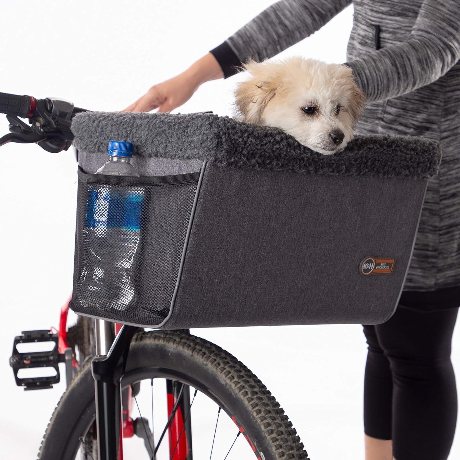 Pet Products Universal Bike Pet Carrier for Travel, Cat and Dog Bicycle Baskets, Classy Gray Large 12 X 16 X 10 Inches